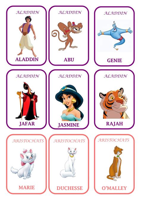 Jeu De 7 Familles Disney à Imprimer Famille Aladdin Jeu des 7 familles utilisable pour les plus jeunes vu
